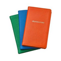 Pocket Address Book W/ Brights Leather Cover (3"x5")